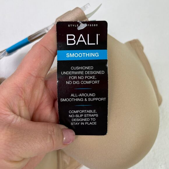 Women’s Bali Underwire Lined Smooth Bra Intimate Size 42C #634 - Picture 7 of 12